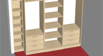 Grafické návrhy nábytku - skříně
